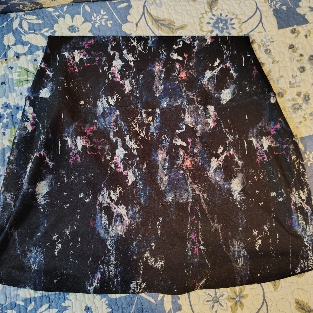 Elegant Black and Multicolor Women's Skort